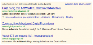 Hulp nodig met Adwords?